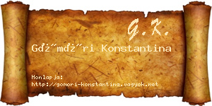 Gömöri Konstantina névjegykártya